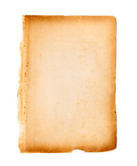 old torn list of parchment, antique background texture of a paper page from an ancient book