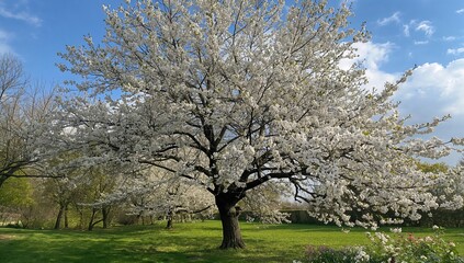 Obraz premium Cherry's White Blossoms