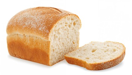 Freshly baked white wheat loaf with a crunchy outer layer