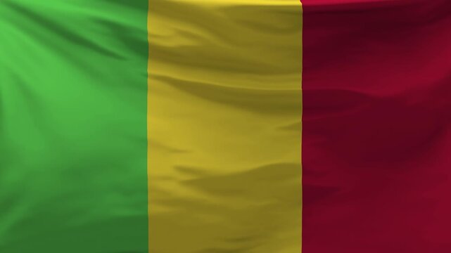 Mali flag is waving in the wind.