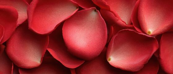 Close Up View of Red Rose Petals for Floral Backgrounds