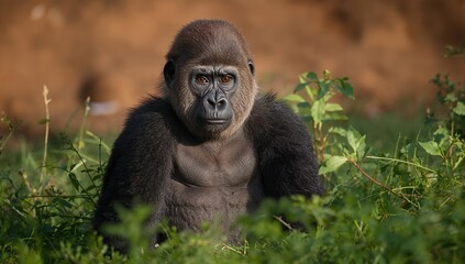 Juvenile Eastern Lowland Gorilla, Gorilla gorilla graueri