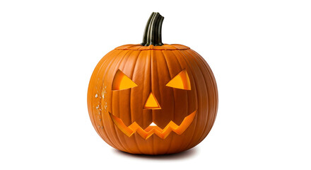 Obraz premium Full Body Halloween Pumpkin Isolated on White Background with Clipping Path for Stock or Design Use