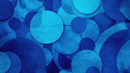 Disco-themed backdrop with layered blue rings