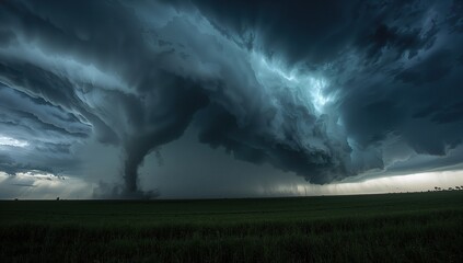 Obraz premium Twister Approaching a Storm Front