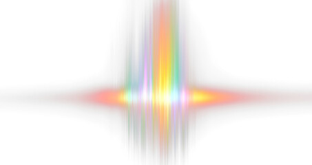 Vibrant Rainbow Spectrum with Smooth Gradient Overlay Isolate on Transparent Background, cutout, png