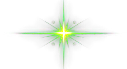 Obraz premium Green Laser Light Rays Overlay Element Designs Isolate on Transparent Background, cutout, png