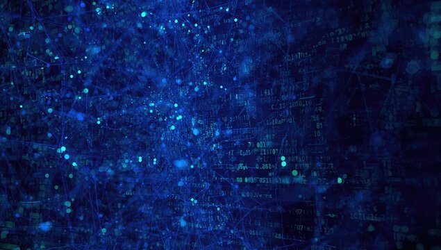 Polygonal mesh combined with binary digits