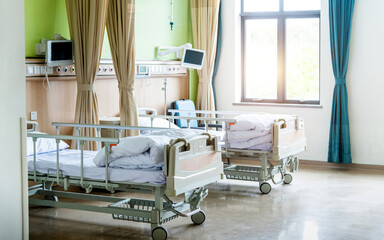 Modern hospital ward with two beds
