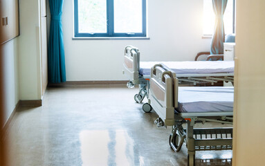 Modern hospital ward with two beds