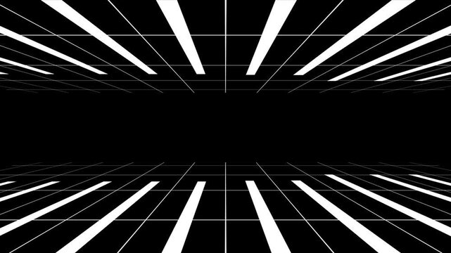 Abstract data transfer visualization. Digital data creative flux Linear fast speed data transfer concept in loop 3d video animation. With a black background
