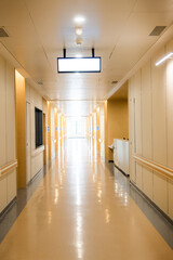 Empty ward corridor in the hospital