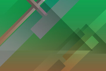 Abstract Green Geometric Shapes with Gradient Overlays