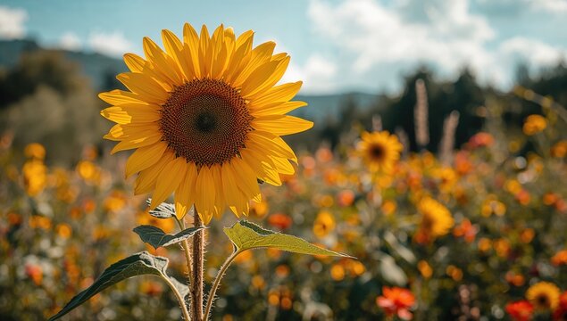 A stunning floral backdrop featuring yellow sunflower petals in a natural garden setting