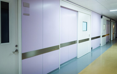 The automatic door of hospital operating room