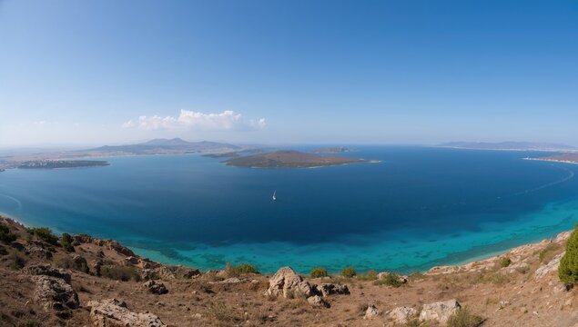 Sightline from one island to another nearby island
