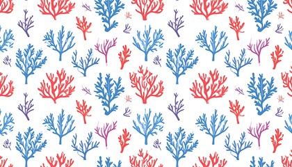 Seaweed pattern on white