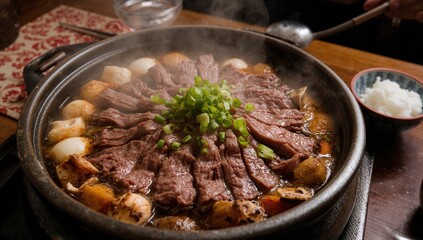 Spicy Traditional Sukiyaki Dish