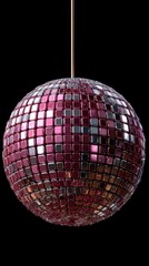 Purple pink disco ball mosaic pendant for party decor and lighting inspiration for home event design