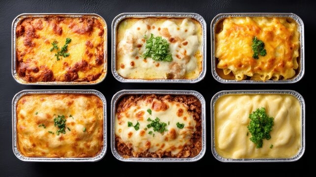 Delicious Baked Meals in Aluminum Trays Ready to Eat at Home for Quick and Convenient Dining Options