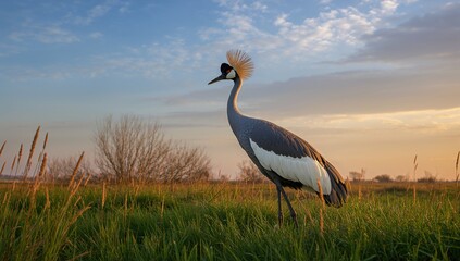 Fototapeta premium Avian Species - Typical Crane (Grus grus)
