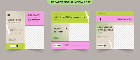 Creative digital template and unique trends for social media ideas and content creator