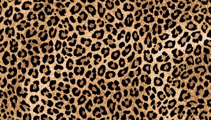 Continuous leopard skin design. Stylish wild feline print backdrop. Contemporary big cat animal cloth textile motif.