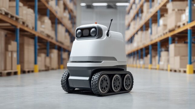 Autonomous Mobile Robot Navigating Through Industrial Warehouse Space for Efficient Logistics Operations and Inventory Management Tasks