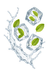 ice cube and mint