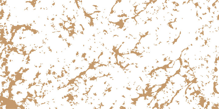 Aged, rough grunge texture background of dirty brown paper with rust and paint splatters