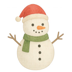 snowman with red hat