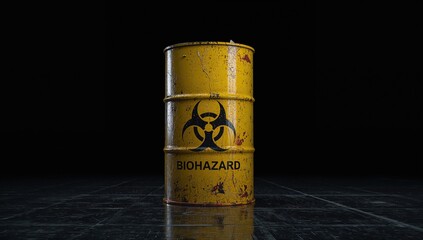Hazardous yellow drum container