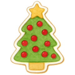christmas tree with cookies