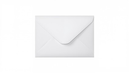 Plain white envelope shown from the front, isolated on a white background