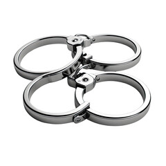 Four linked metal restraints, suggesting imprisonment or a symbol