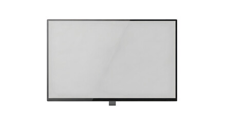 Naklejka premium Modern black television set with blank screen on transparent background