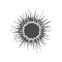 Obraz premium Shattered Surface Impact Mark