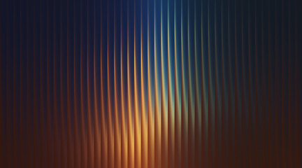 Dark abstract background with vertical lines and gradient of orange and blue tones