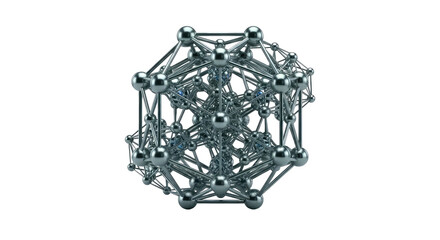 Abstract metallic molecular structure scientific technology concept