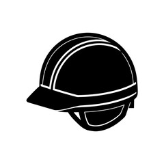 Safety first hard hat icon symbolizing protection at construction site or industrial workplace project