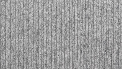 Authentic grey knit textile crafted from blended yarn with a textured surface