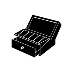 Elegant jewelry box design, perfect for organizing precious accessories and gifts, originally a scalable vector graphic