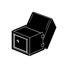 Secure safe box icon for money protection, vault, deposit, and secure storage icon vector design