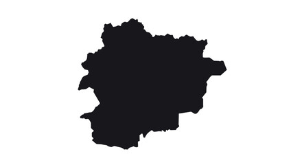 Niger country silhouette: bold black outline of african nation