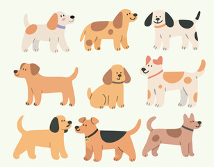 귀여운 강아지 단순한 일러스트 모음 그림