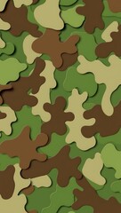 Fototapeta premium Generative AI abstract camouflage pattern blending nature and technology