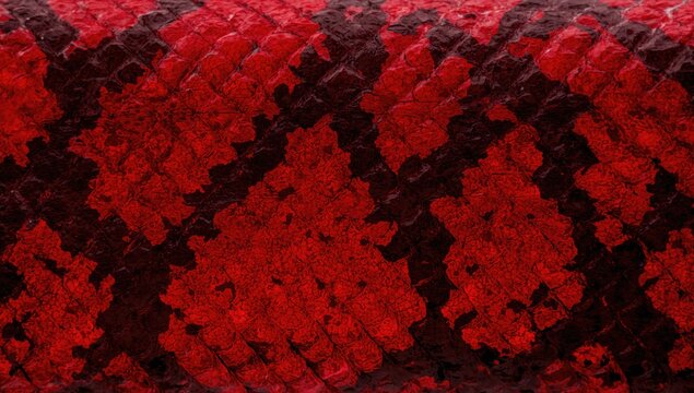 Crimson serpent scales featuring intricate designs