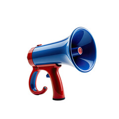 Bold and glossy illustration of a classic hand-held megaphone