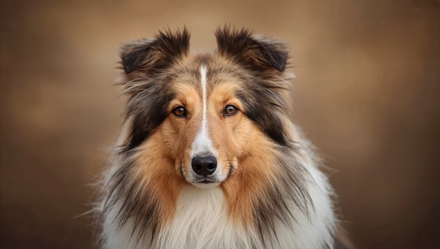 Close-up of a Rough Collie dog