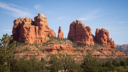 Fototapeta premium Natural red rock structures in a scenic park
